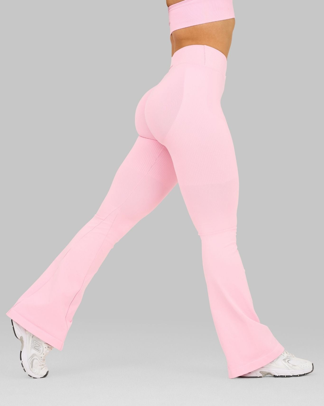V-Waist Flared Leggings | Candy Pink
