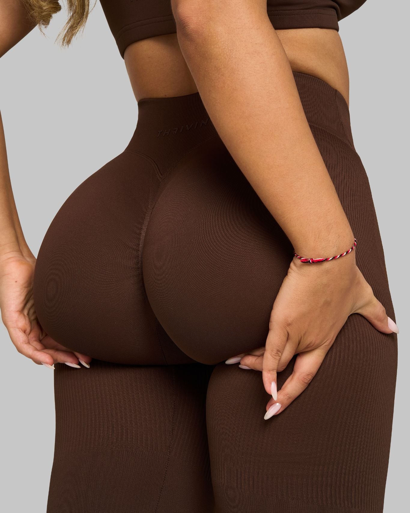 V-Waist Flared Leggings | Bourbon Brown