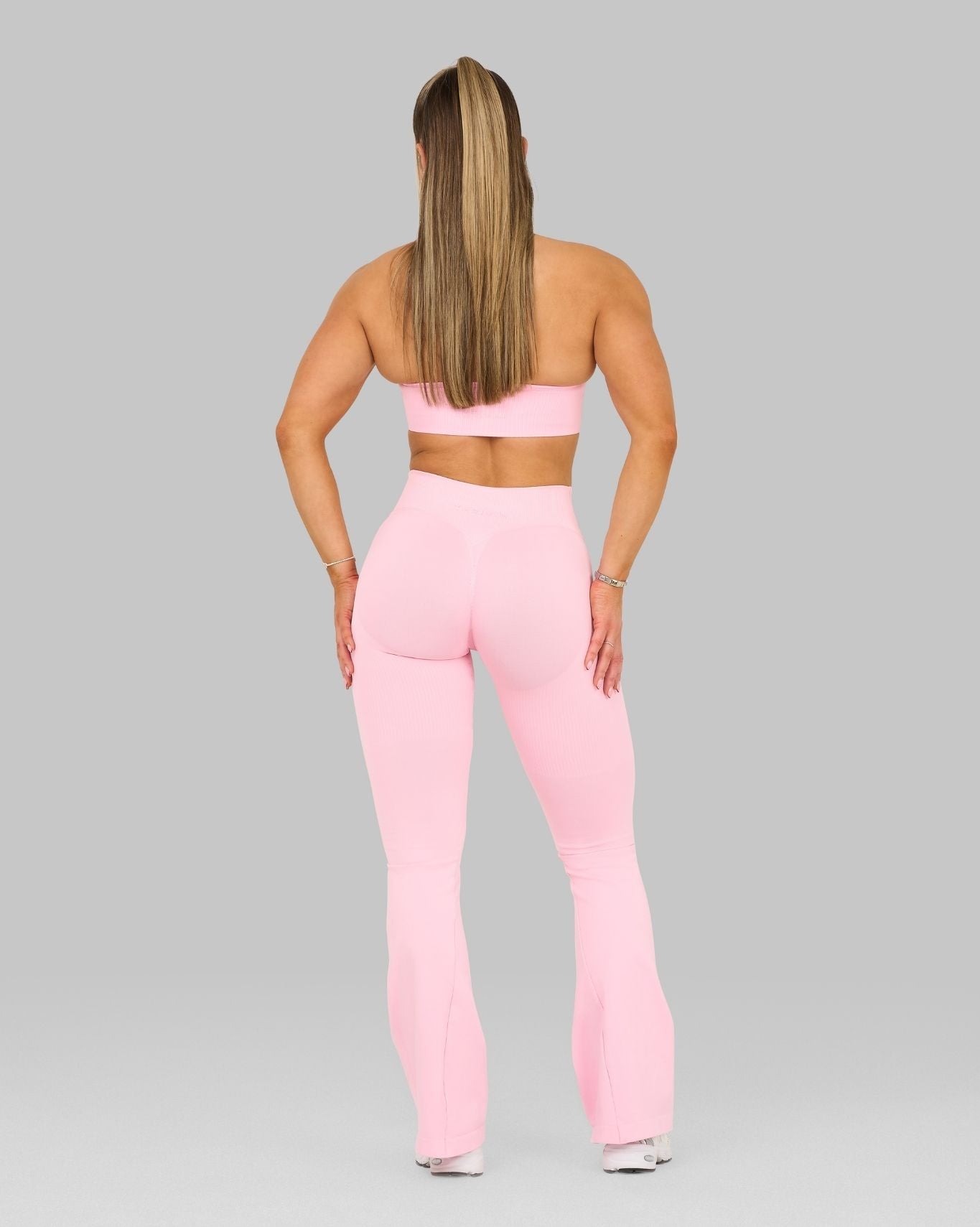 V-Waist Flared Leggings | Candy Pink
