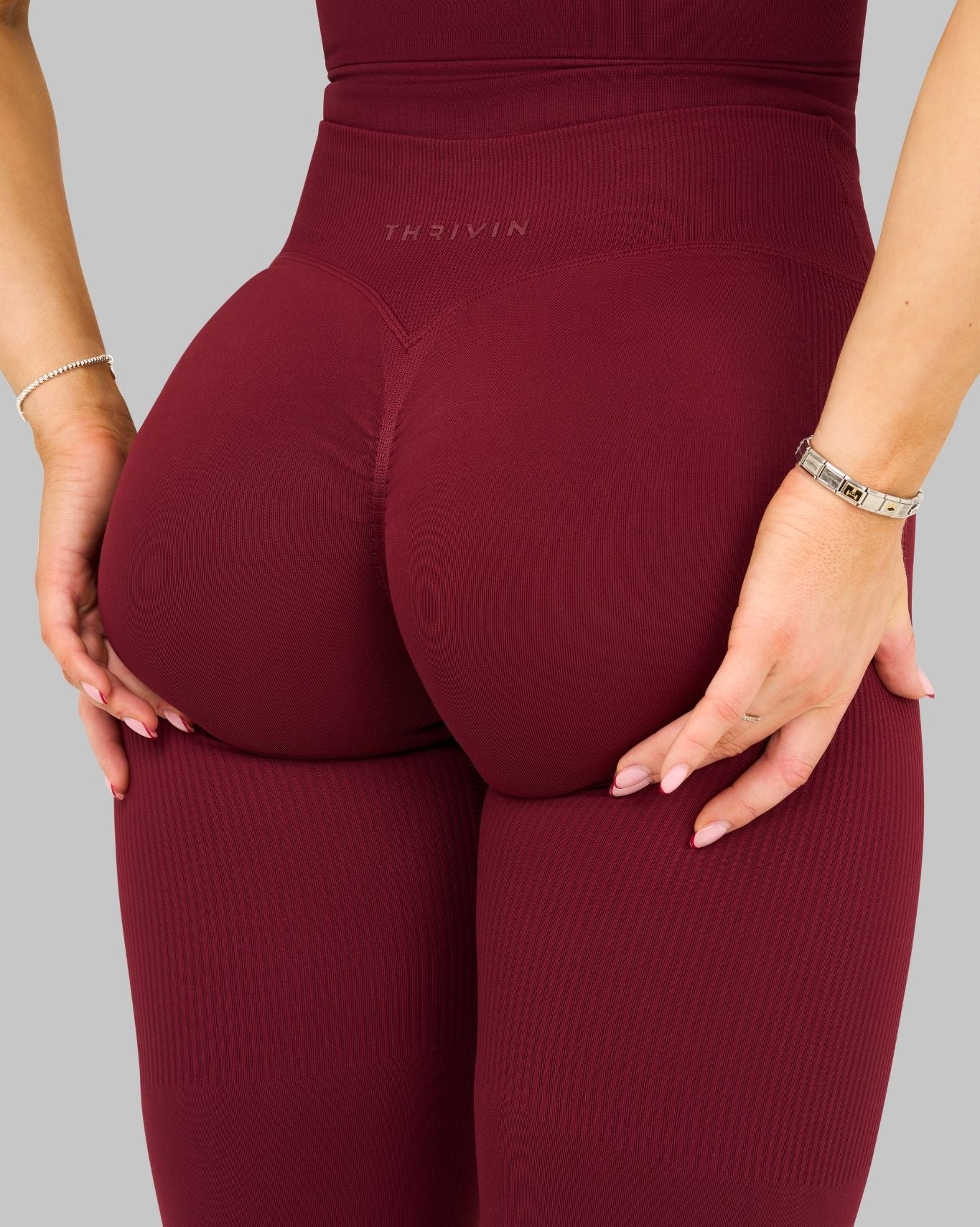 V-Waist Flared Leggings | Fine Wine